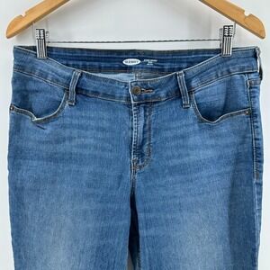 Old Navy Jeans Womens 12 Blue Super Skinny Ankle Mid-Rise Stretch Comfort